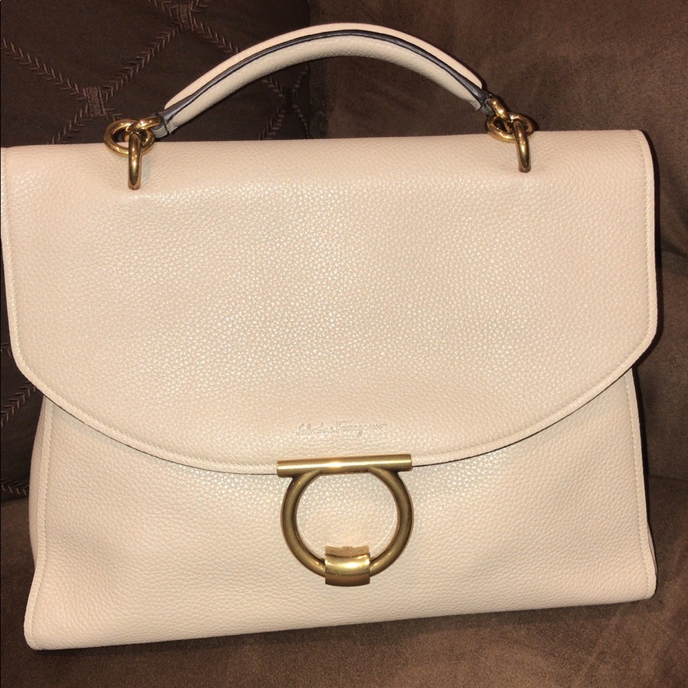 Salvatore Ferragamo Margot Leather Handle Bag